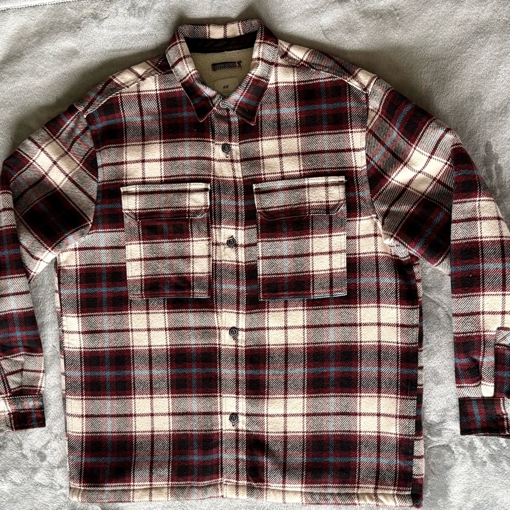 H&M Cream Sherpa Lined Jacket